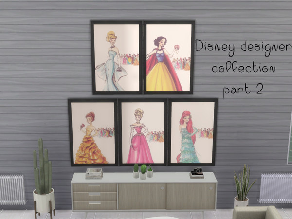Sims 4 — Disney designer painting part 2 by MaddyNathan — Disney designer collection part 1 5 swatches ( Cinderella, Snow