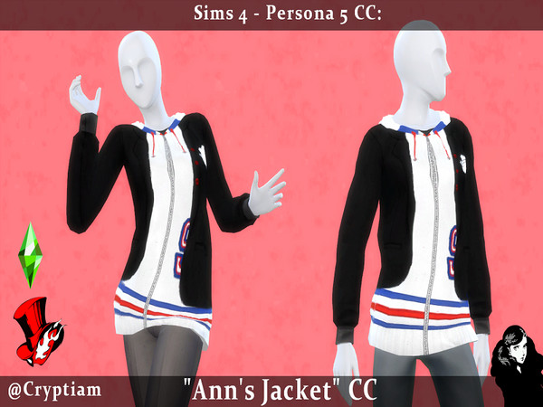 The Sims Resource - TS4 - Persona 5 CC: Ann Takamaki's Jacket