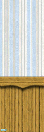 Sims 2 — StripesBlueWood by Missy933 — Blue Stripe Wallpaper with Wood.