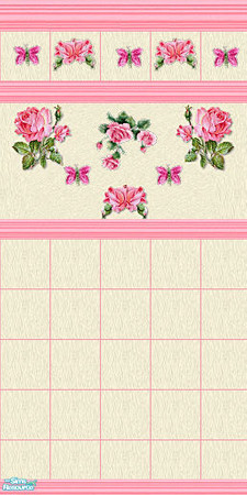 Sims 2 — Pink roses tiled 2 by devilishdawn — Has a matching floor