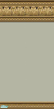 Sims 2 — jsf2WAcanthDentSage by jsf — From jsf Designs, a warm sage wall paint in wood dentile and Acanthus leaves