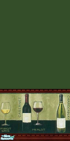 Sims 2 — Green Wall with Wine Border by jrittmayer11 — I Created this for my Italian Restaurants!!