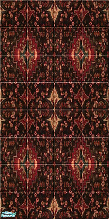 Sims 2 — 12  Walls and 8 Floors Free  - Individua by Lorah — Blue, red, brown, cream, gold and frogs. All free walls and