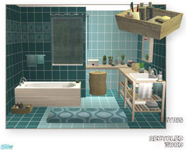 Sims 2 — Leyris bathroom - clutter in aqua by mirake — 