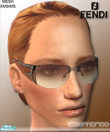 Sims 2 — Fendi Sun Eyewear - Coffee by IcedMango — Designer Eyeglasses - Fendi Style