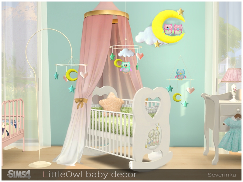 Sims 4 — LittleOwl baby decor by Severinka_ — A set of decor for the decoratioms baby's room The set includes 8 objects: