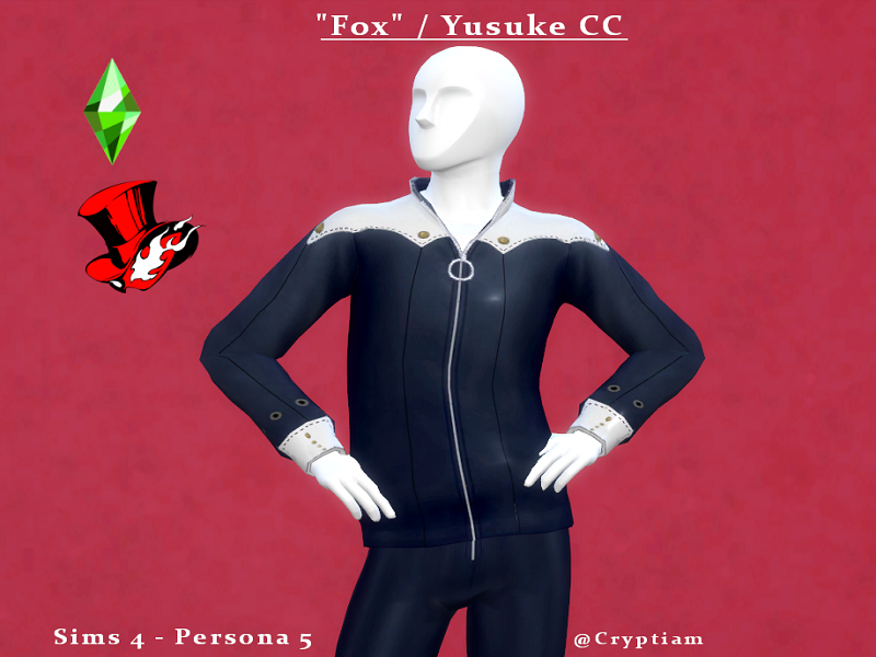 The Sims Resource - TS4 - Persona 5 CC: Fox/Yusuke Clothing