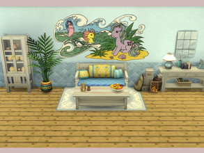 Sims 4 — Diminutive Horse Comic Mural Decal by SuspiciousSparkleHorse — The first in a line of My Little Pony wall