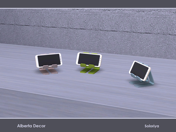 Sims 4 — Alberta Decor. Cell Phone Holder, horizontal by soloriya — Decorative cell phone holder, horizontal version.