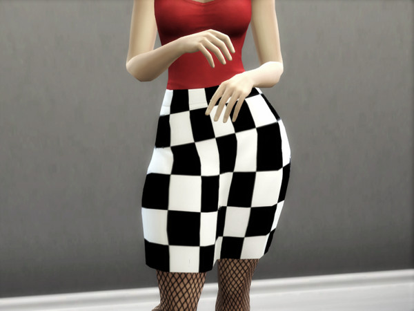 Sims 4 — Checkered Skirt by anniyeet by anniyeet — -Ea recolor -3 swatches -Teen-elder