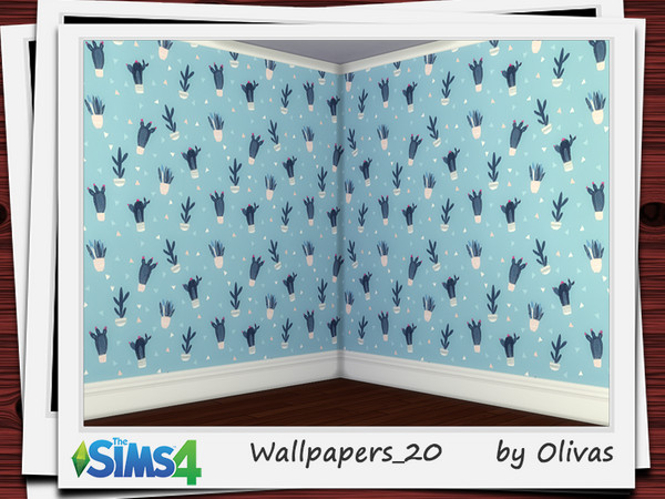 Sims 4 — Wallpapers_20 by olivas2 — Created for: The Sims 4 Wallpaper with plinth.