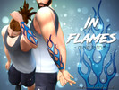 Sims 4 — In flames -male tattoo- by aitanadelafuente — Blue flames tattoo for male. Left arm.