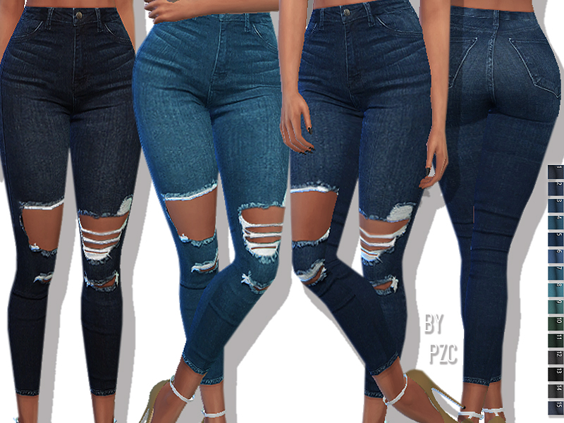 The Sims Resource - Les Twins Denim Fall Jeans
