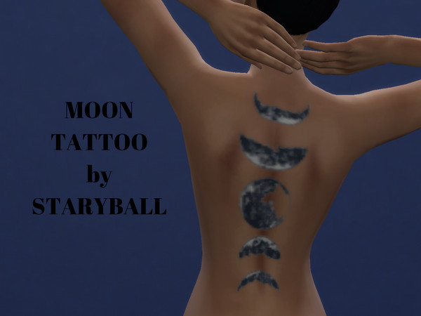 Sims 4 — Moon Tattoo by staryball — Moon Tattoo for The Sims 4 -Teen to Elder 