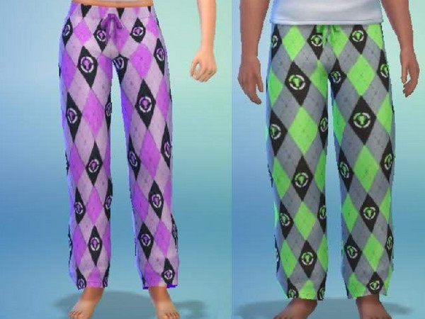 Sims 4 — Game Theory Pajama Pants Recolor by ommlette — Game Theory's limited edition pajama pants for the Sims 4 in the