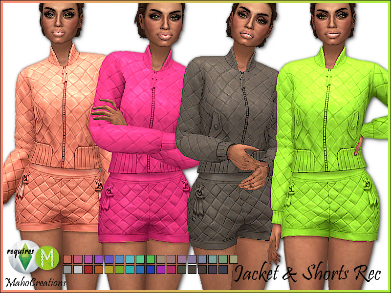 The Sims Resource - Moschino Jacket / Shorts Recolor Addon