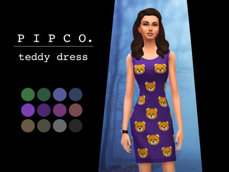 The Sims Resource - teddy dress (moschino stuff required).
