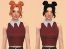 Sims 4 — NCGG - Yasmin (Hairstyle) - Mesh Needed by ncggsimmer — Space Buns 12 Swatches Not Hat Compatible