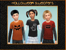 Sims 4 — Sweaters - Halloween 2019 by WanessaV — 3 cute halloween sweaters for your little girls and boys. Made by