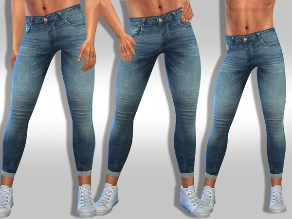 The Sims Resource - Men Low Rise Skinny Fit Jeans