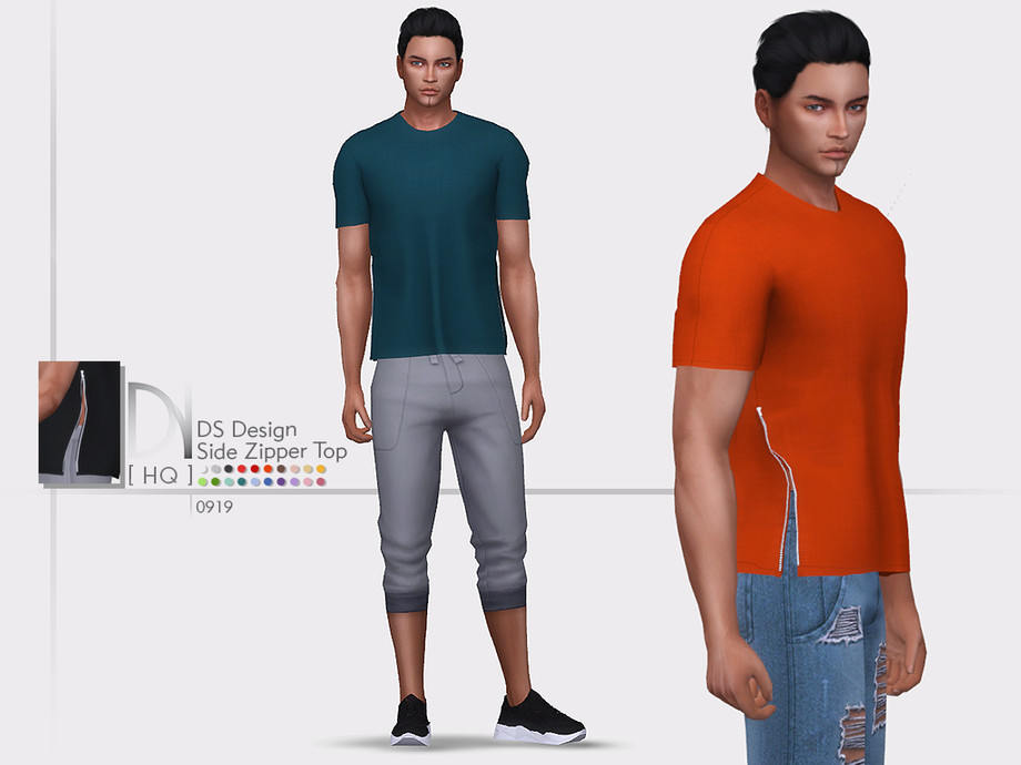The Sims Resource - DS Design Side Zipper Top