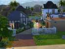 Sims 4 —  Flower Houses by lahey3 — Flower Houses are three separate houses forming a mini estate. It is ideal for three