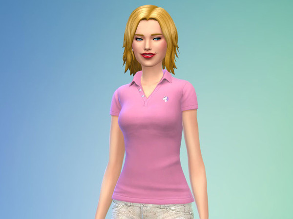 Sims 4 — 3 Button Polo Recolor - 21 flavors by VeronicatheCD2 — A recolor of the base game's polo significantly