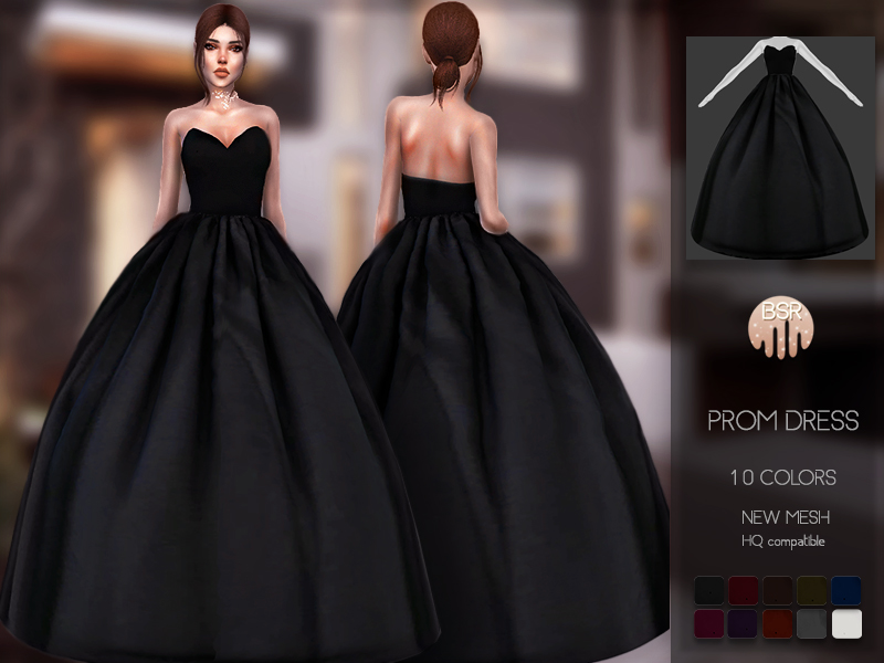 Sims 4 Black Dress CC