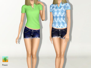Sims 3 — Jean Shorts by pizazz — Great pair of shorts for casual days working in the yard or shopping. Let your sim be