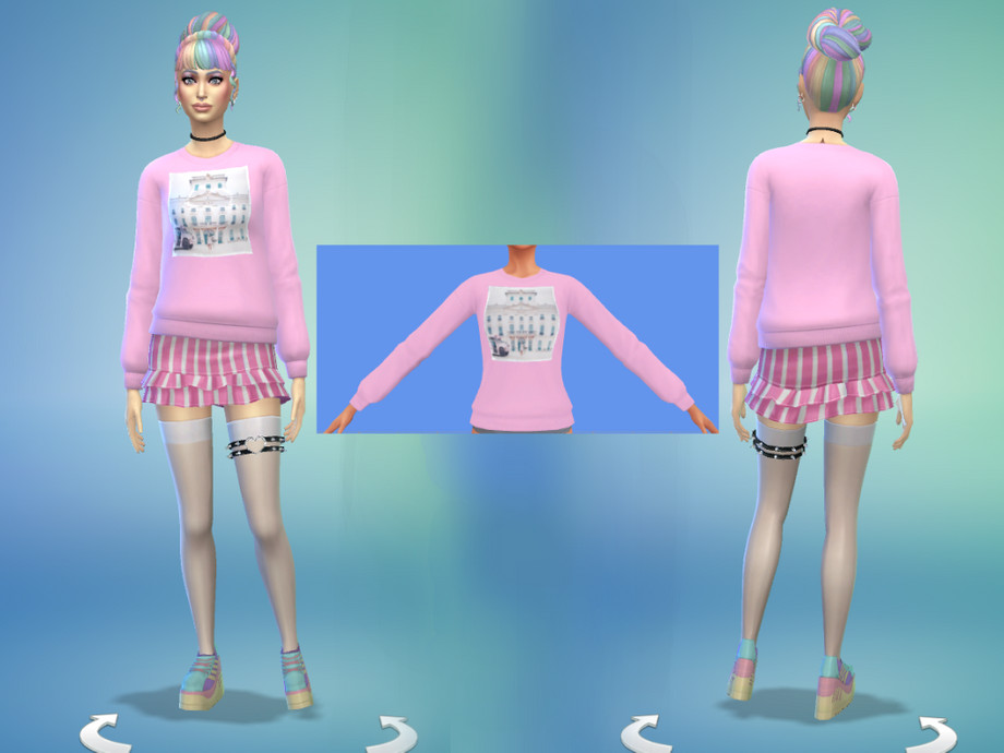 The Sims Resource - MM k-12 pink Sweater