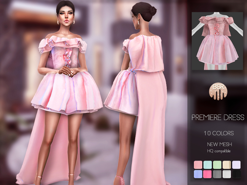 Sims 4 — Premiere Dress BD104 by busra-tr — 10 colors Adult-Elder-Teen-Young Adult For Female Custom thumbnail