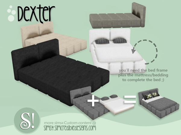The Sims Resource Dexter Bed Frame