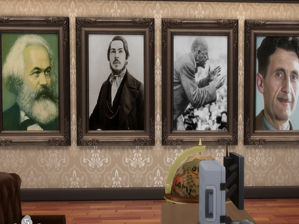 Sims 4 — Leftist Portraits-REQUIRES GET TOGETHER by VeronicatheCD2 — Regal portraits of leftist leaders such as Karl Marx