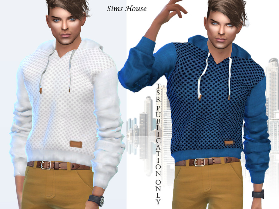The Sims Resource - Men's sweatshirt with a hood