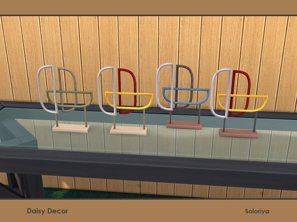 Sims 4 — Daisy Decor. Sculpture by soloriya — Abstract sculpture. Part of Daisy Decor set. 4 color variations. Category: