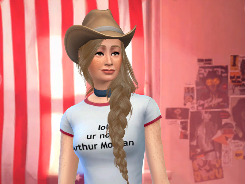 Sims 4 The Sims Resource | Lol, you are not Arthur Morgan t-shirt by TSR Creator