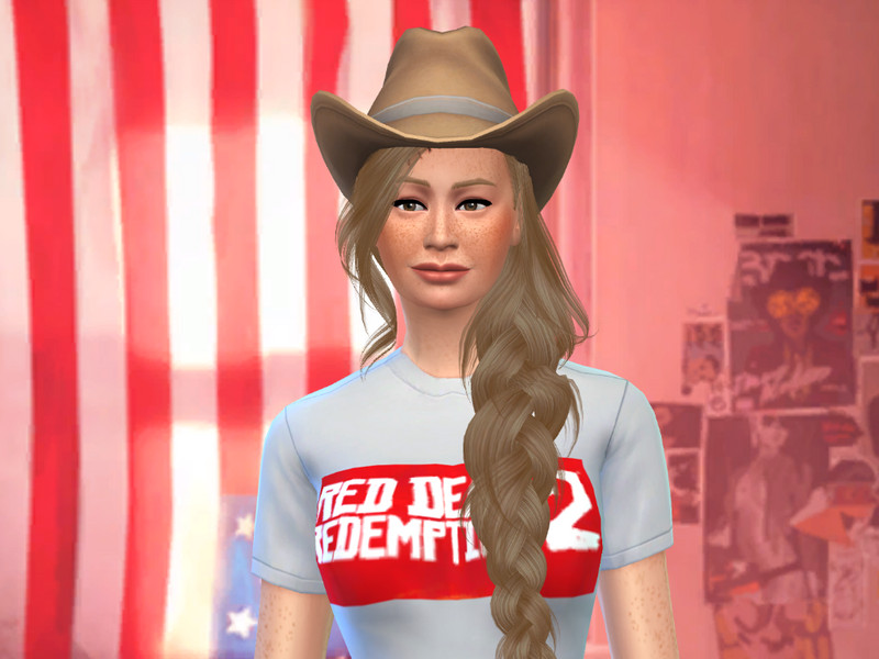 Sims 4 The Sims Resource | Red Dead Redemption logo t-shirt by TSR Creator