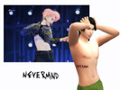 Sims 4 — BTS Jimin Nevermind Tattoo by gothbees — A tattoo based on Park Jimin's nevermind tattoo Works for both male