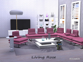 Sims 4 — Living Rose by ShinoKCR — Furniture Set inspired by Ligne Roset -Sofa, Loveseat, Living Chair with allready