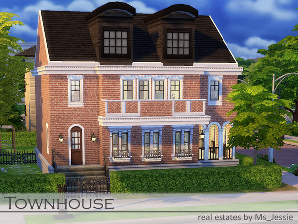 Sims 4 — Townhouse by Ms_Jessie — A beautiful townhouse for your sim family! This house has two stores. On the first