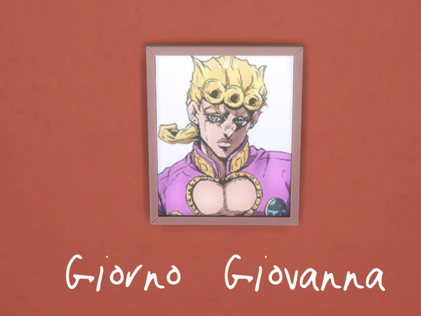 Sims 4 — Giorno Giovanna Poster by TemmieHoi — Poster of Giorno Giovanna from JoJo's Bizarre Adventure: Golden Wind 4