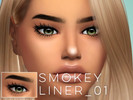 Sims 4 — Smokey Liner 01 by cutelolxox — 8 swatches; Deep Black, Black, Grey, White, Pink, Dark Red, Dark Blue, Dark