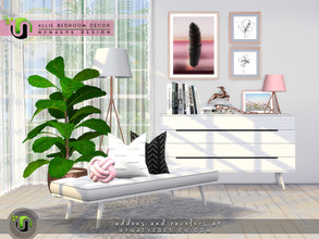 Sims 4 — Allie Bedroom Decor by NynaeveDesign — Increase the relaxation factor of your sim's bedroom with these soft hues
