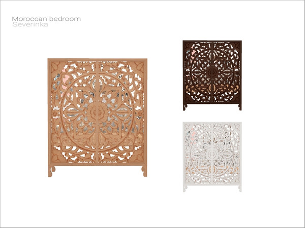 Sims 4 — [Moroccan bedroom] - wardrobe by Severinka_ — Carved wardrobe with mirror inserts From the set 'Moroccan