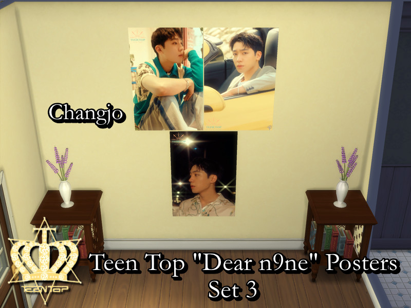 Sims 4 Teen Top Dear n9ne Posters Set 3 by PhoenixTsukino