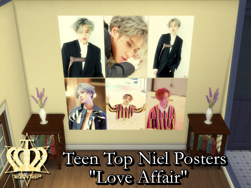 Sims 4 Teen Top Posters Set 6 (Niel - Love Affair) by PhoenixTsukino