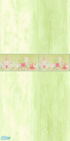 Sims 2 — princess green by ladyvaleriasage — green paper with princess border
