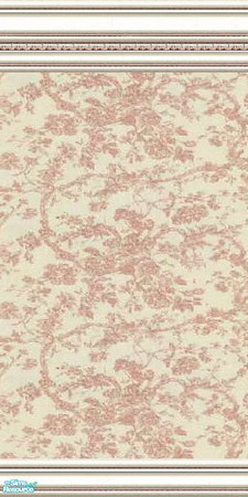 Sims 2 — jsf2PinkToileRegency by jsf — From jsf Designs a trail of pink roses encased in my new Regency mouldings. Find