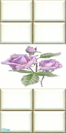 Sims 2 — Rose Tile Wall Set 2 - Individual Item by lollipop6969 — Rose tile wall 6