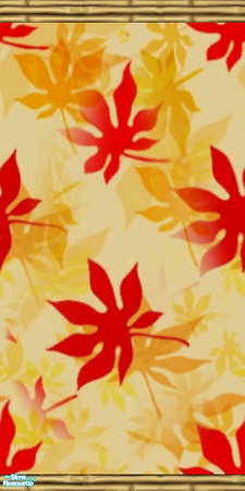 Sims 2 — Bamboo Leaves Set - #4 Wall by Miyu-Tenshi — Here is my fourth wallpaper of my bamboo leaves set.